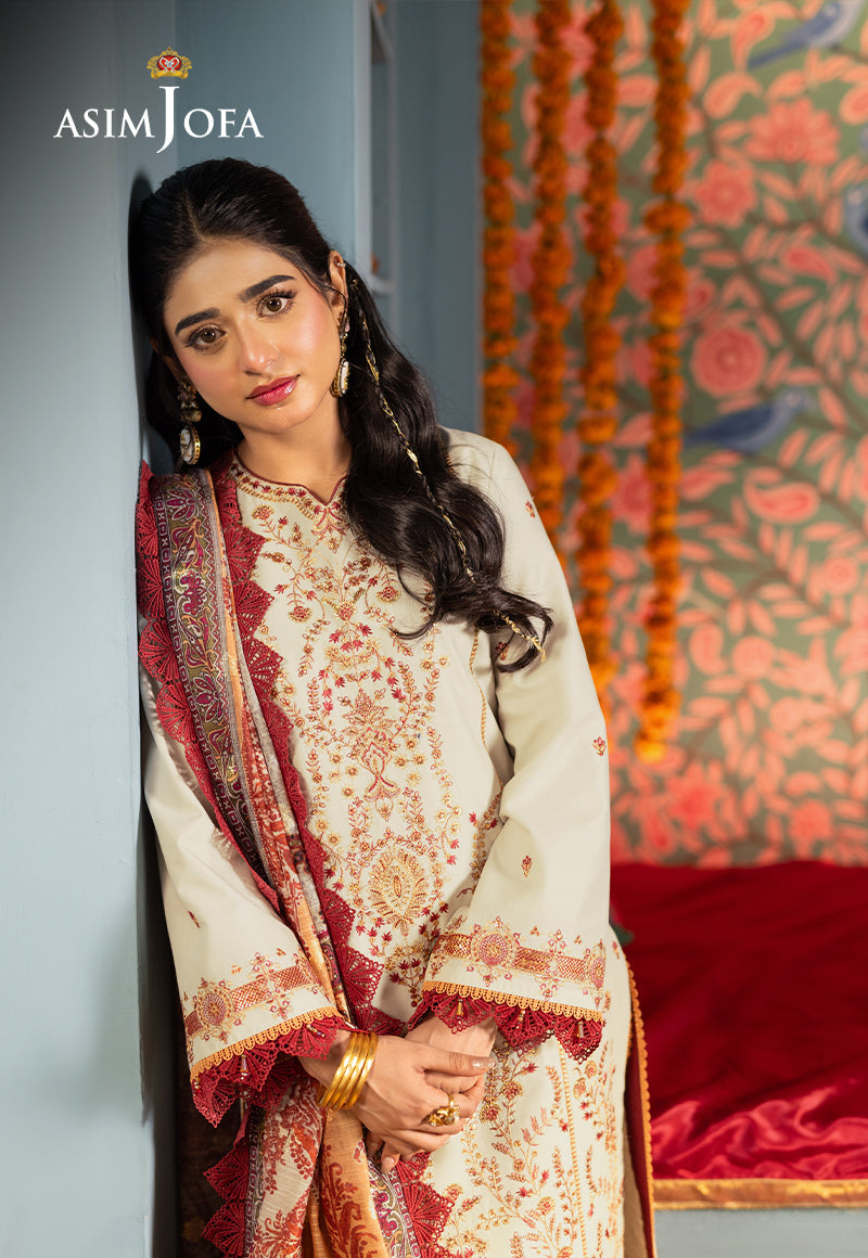 AJRA-09 EMBROIDERED LAWN 3 PCS