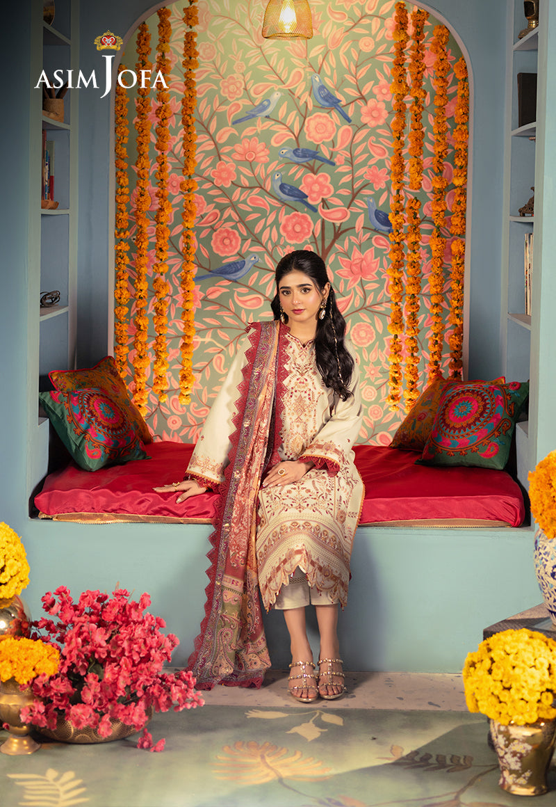 AJRA-09 EMBROIDERED LAWN 3 PCS