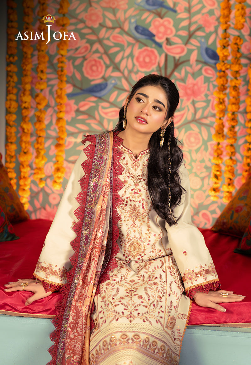 AJRA-09 EMBROIDERED LAWN 3 PCS