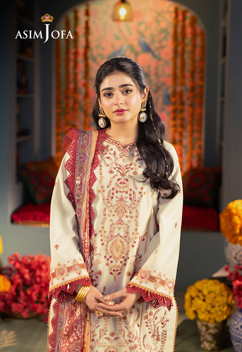 AJRA-09 EMBROIDERED LAWN 3 PCS