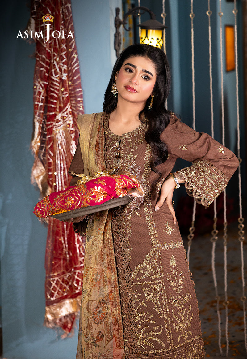 AJRA-28 EMBROIDERED JACQUARD 3 PCS