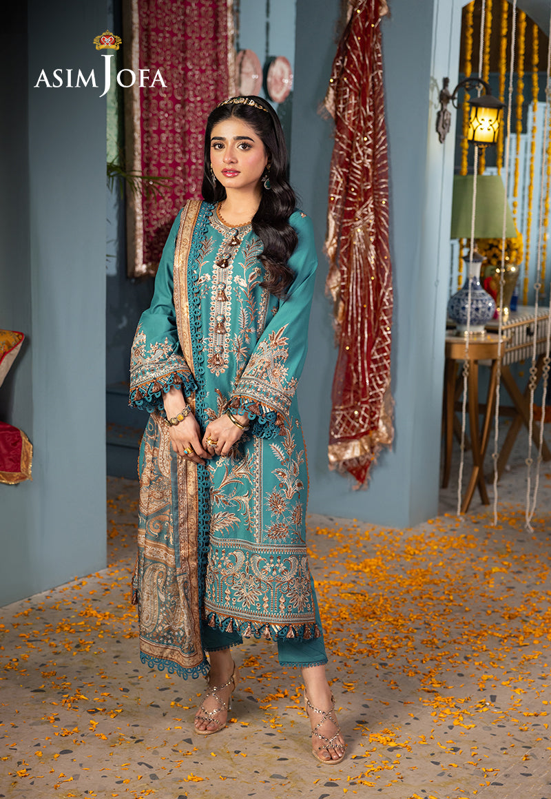 AJRA-10 EMBROIDERED LAWN 3 PCS
