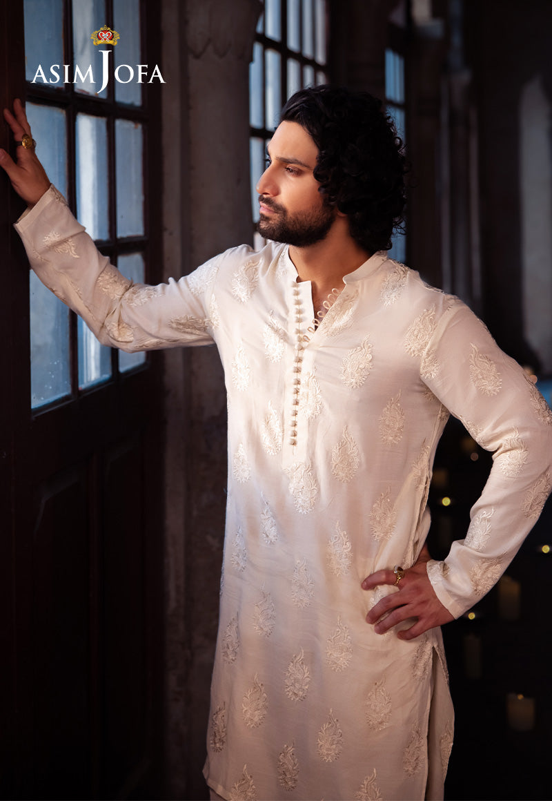 AJMS-24 EMBROIDERED RAW SILK 3 PCS