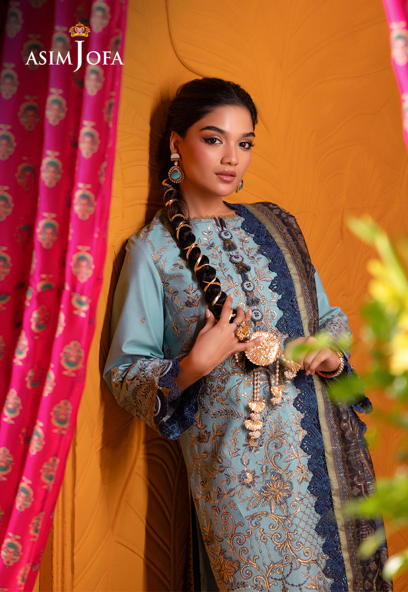 AJRA-12 EMBROIDERED LAWN 3 PCS