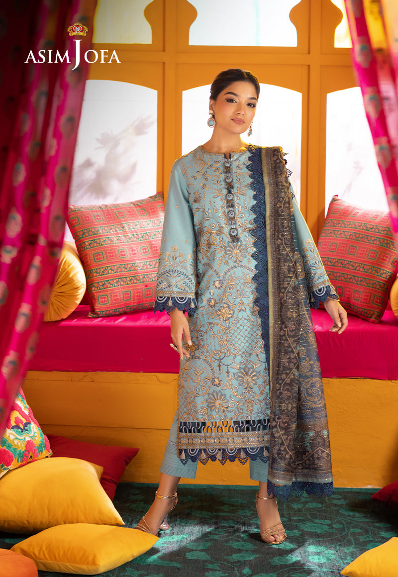 AJRA-12 EMBROIDERED LAWN 3 PCS