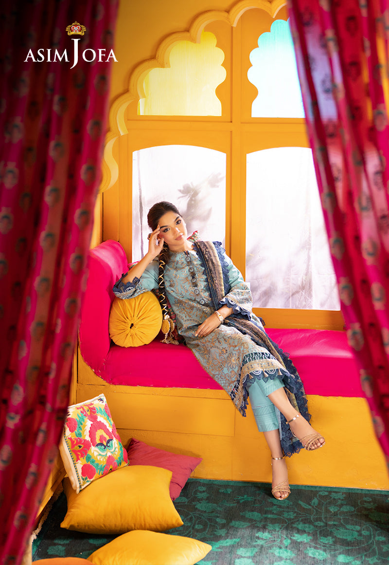 AJRA-12 EMBROIDERED LAWN 3 PCS