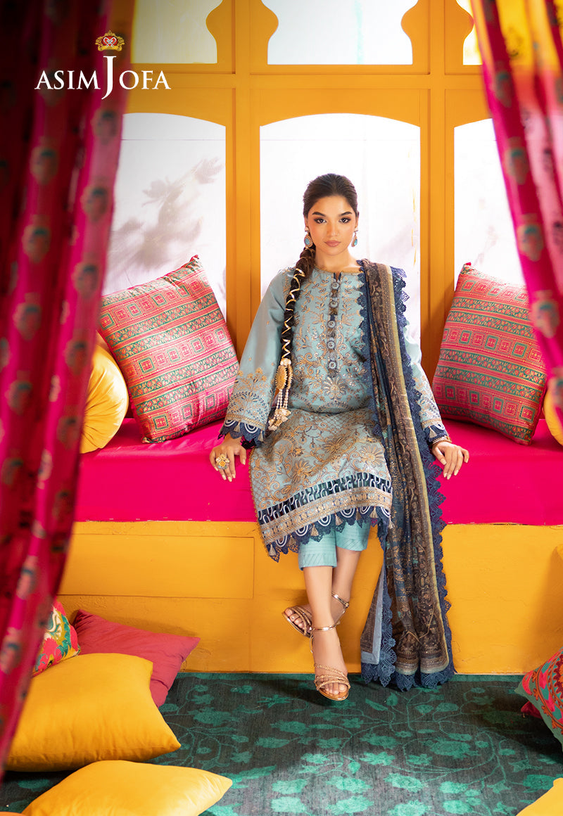 AJRA-12 EMBROIDERED LAWN 3 PCS