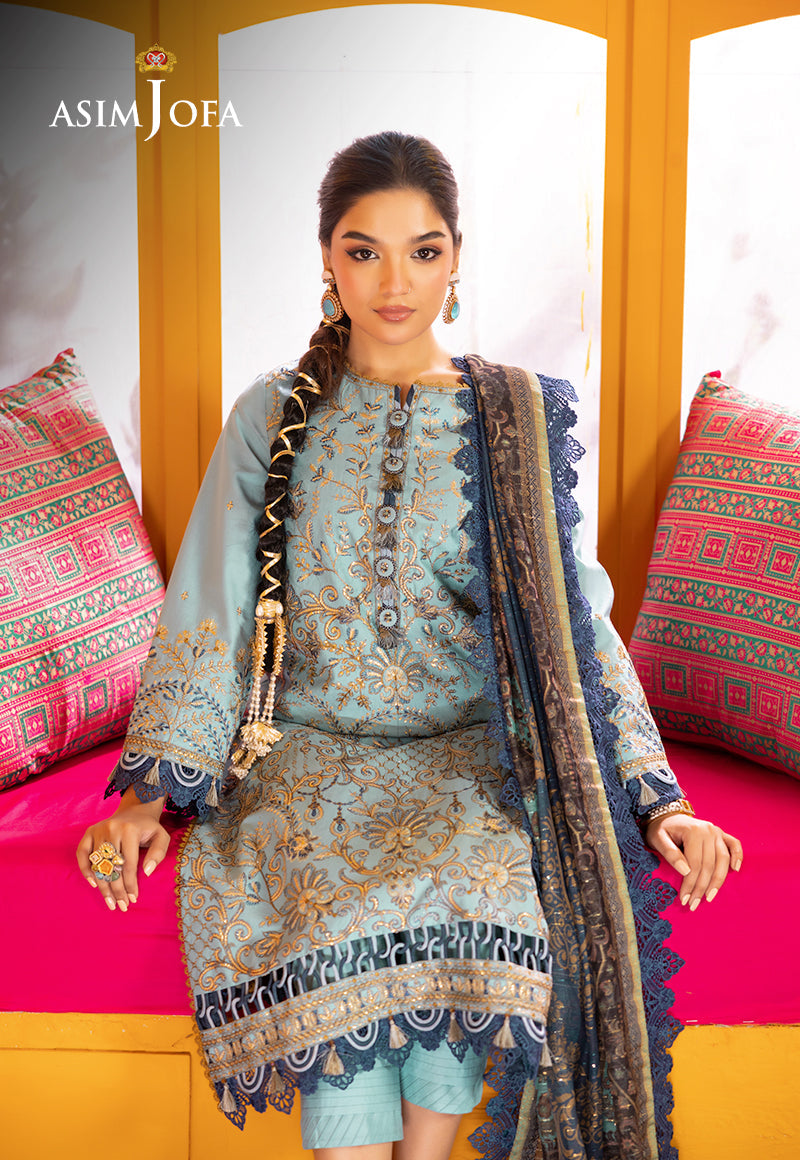 AJRA-12 EMBROIDERED LAWN 3 PCS
