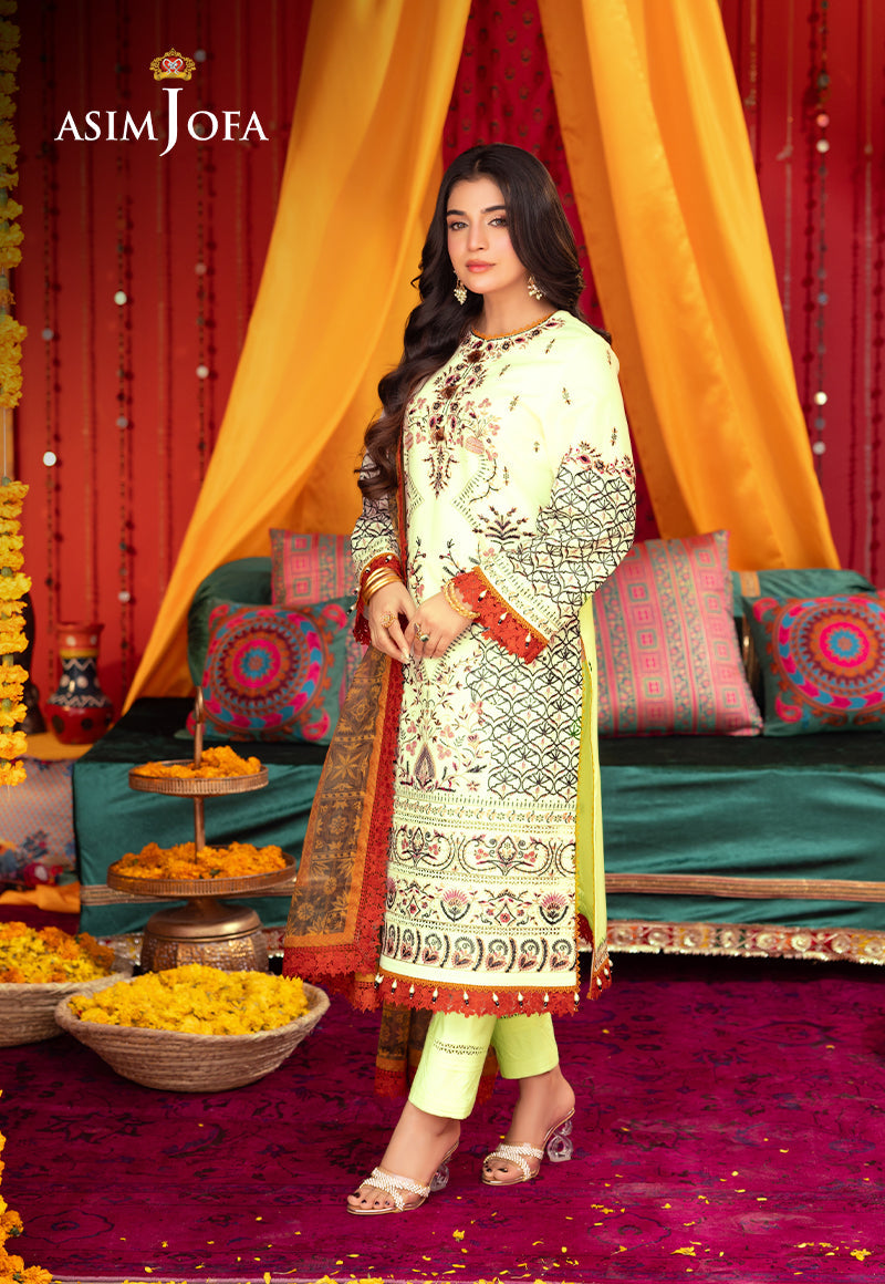 AJRA-15 EMBROIDERED LAWN  3 PCS