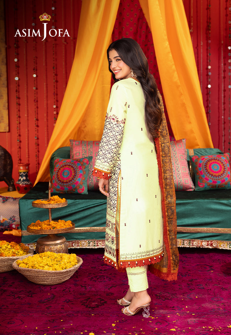 AJRA-15 EMBROIDERED LAWN  3 PCS