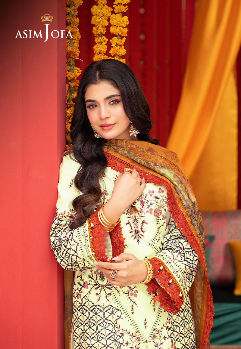AJRA-15 EMBROIDERED LAWN  3 PCS