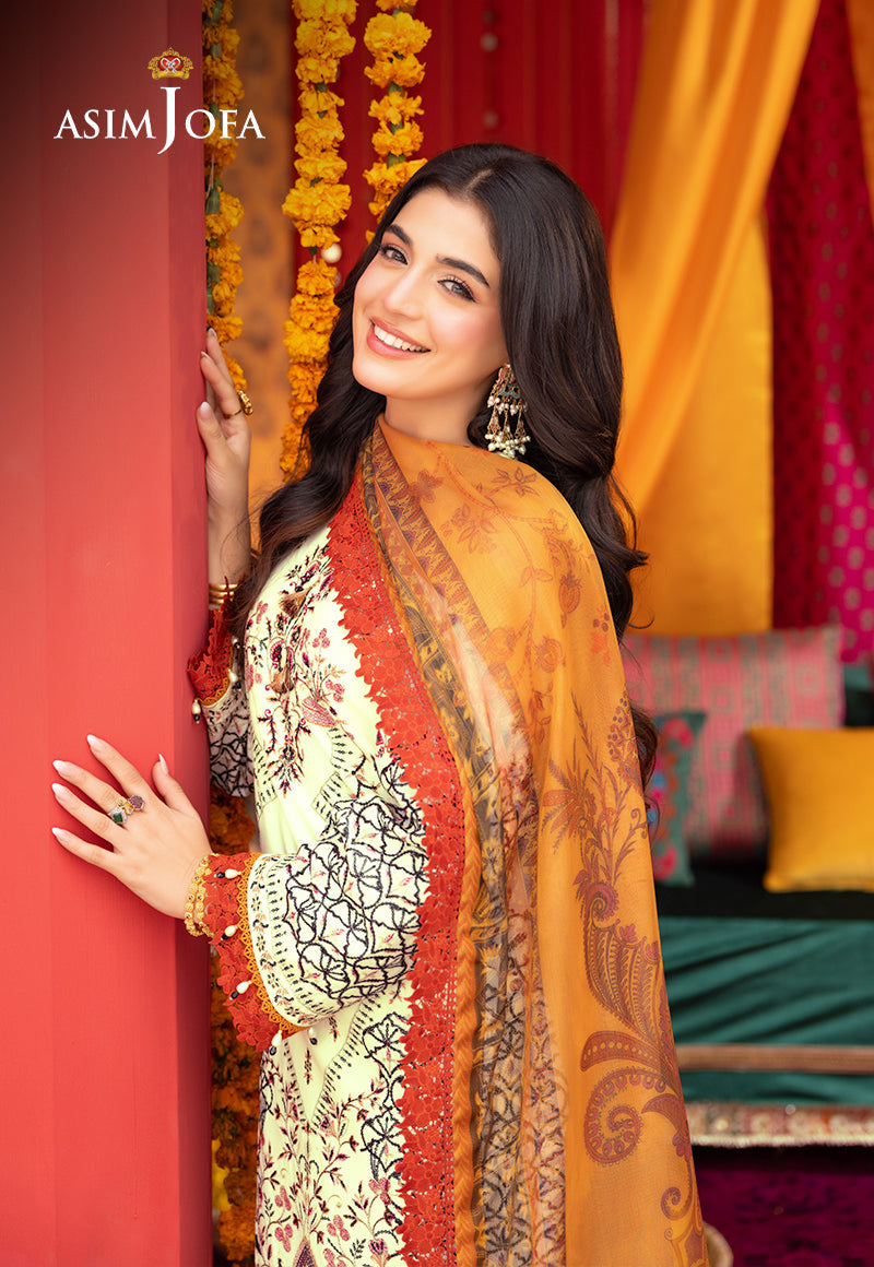 AJRA-15 EMBROIDERED LAWN  3 PCS