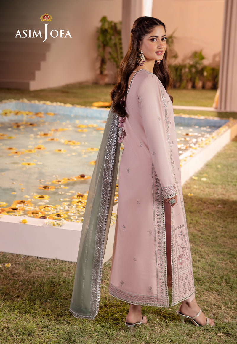 AJCFP-14 EMBROIDERED BOSKI SILK 3 PCS