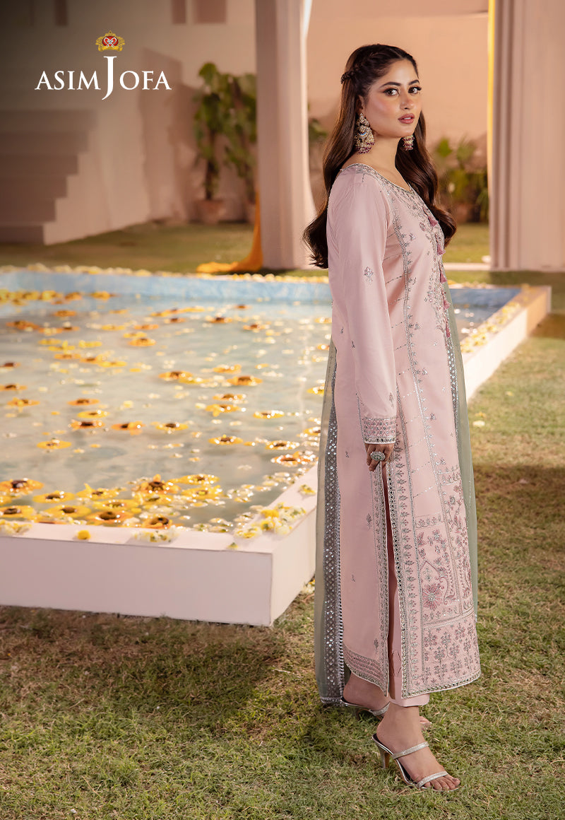 AJCFP-14 EMBROIDERED BOSKI SILK 3 PCS
