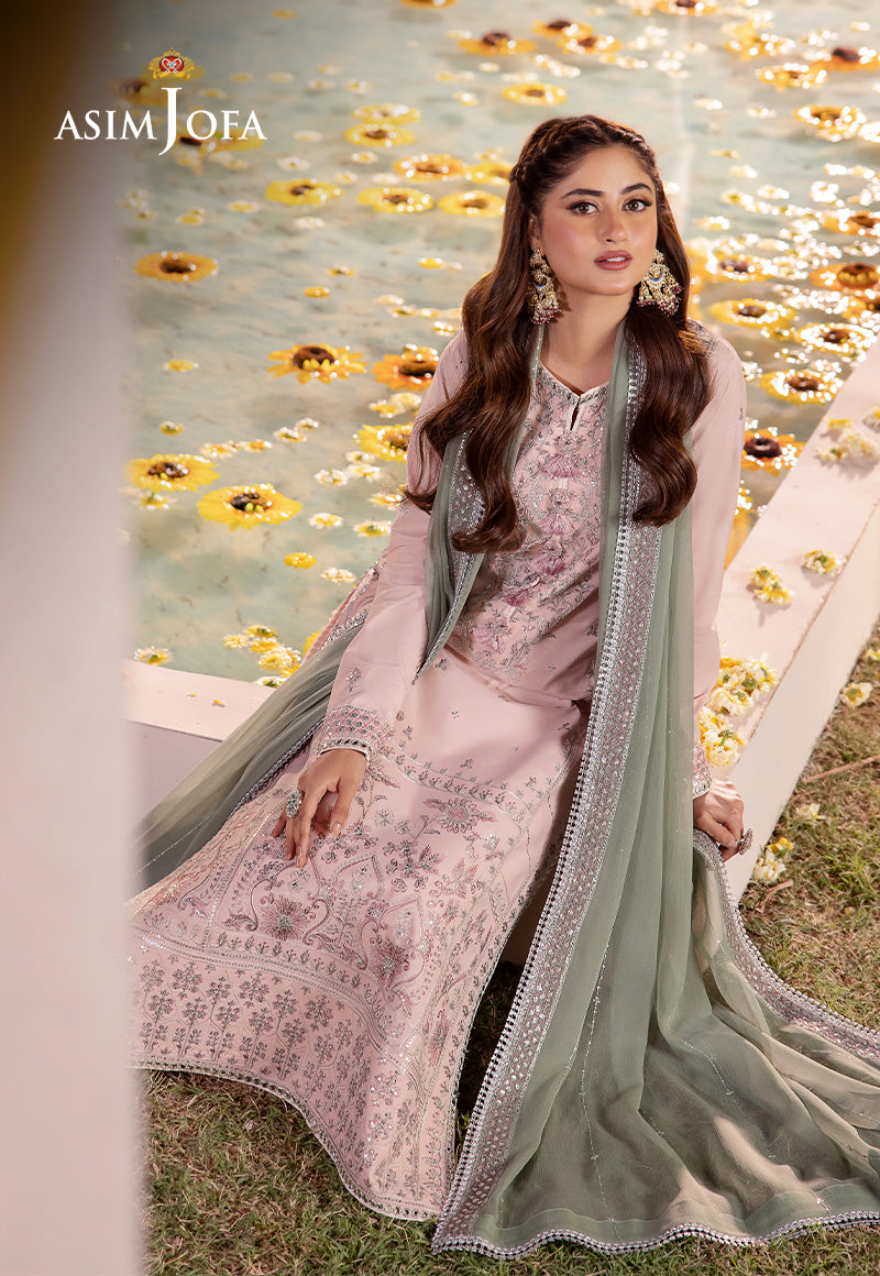 AJCFP-14 EMBROIDERED BOSKI SILK 3 PCS