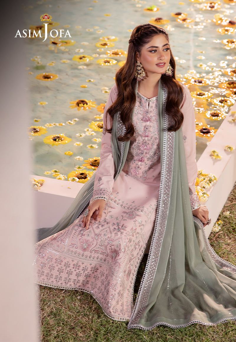 AJCFP-14 EMBROIDERED BOSKI SILK 3 PCS