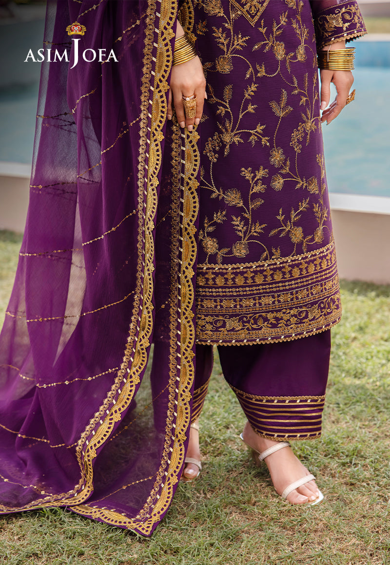 AJCFP-08 EMBROIDERED CHIFFON  3 PCS