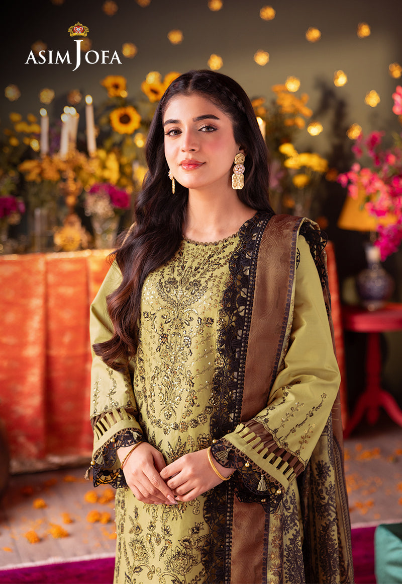AJRA-13 EMBROIDERED LAWN 3 PCS