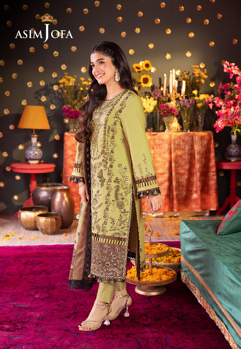 AJRA-13 EMBROIDERED LAWN 3 PCS