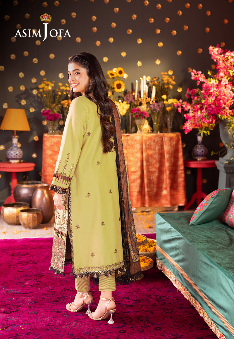 AJRA-13 EMBROIDERED LAWN 3 PCS