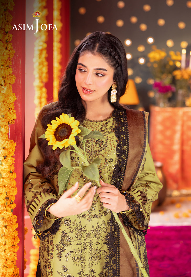 AJRA-13 EMBROIDERED LAWN 3 PCS