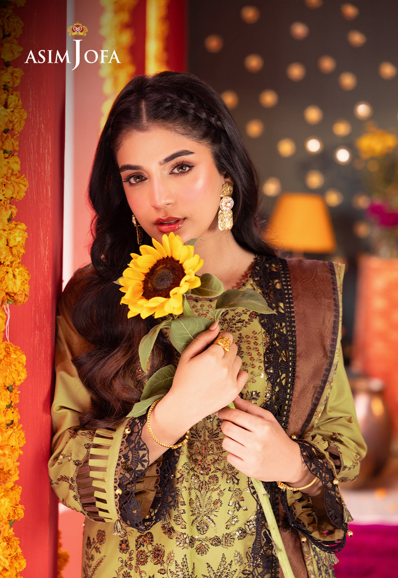 AJRA-13 EMBROIDERED LAWN 3 PCS