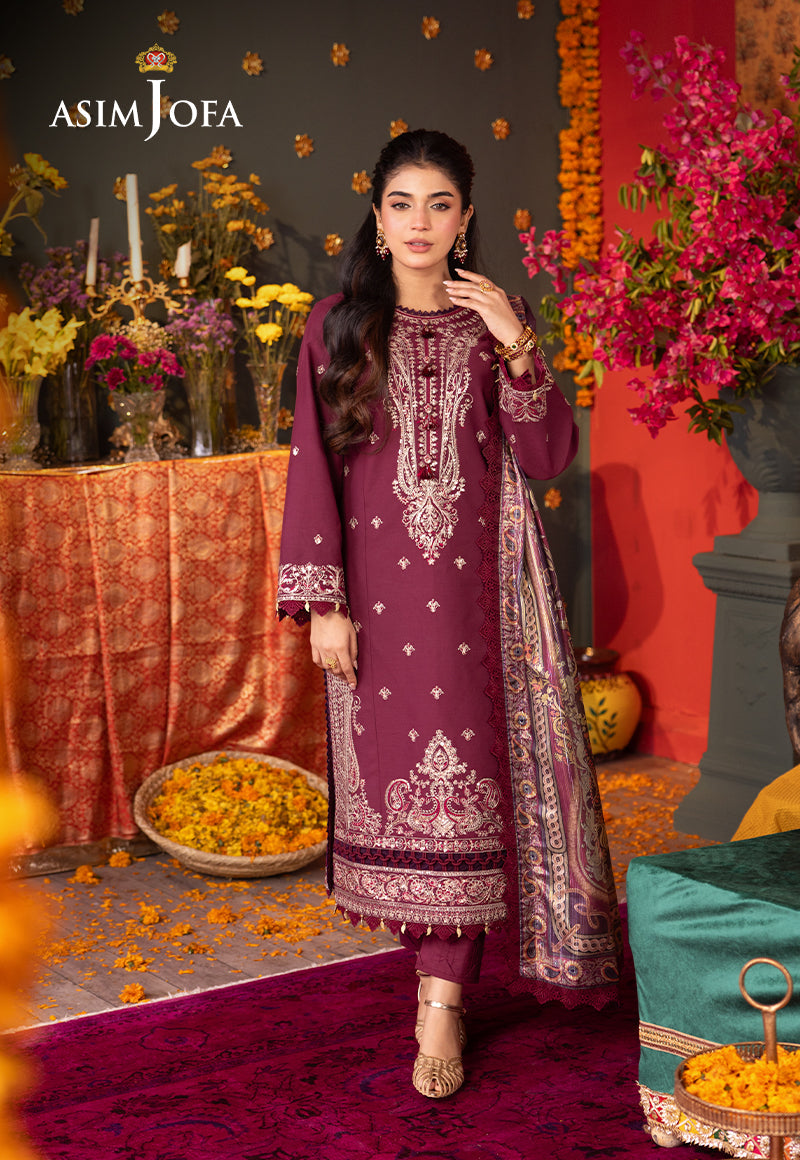 AJRA-08 EMBROIDERED LAWN 3 PCS