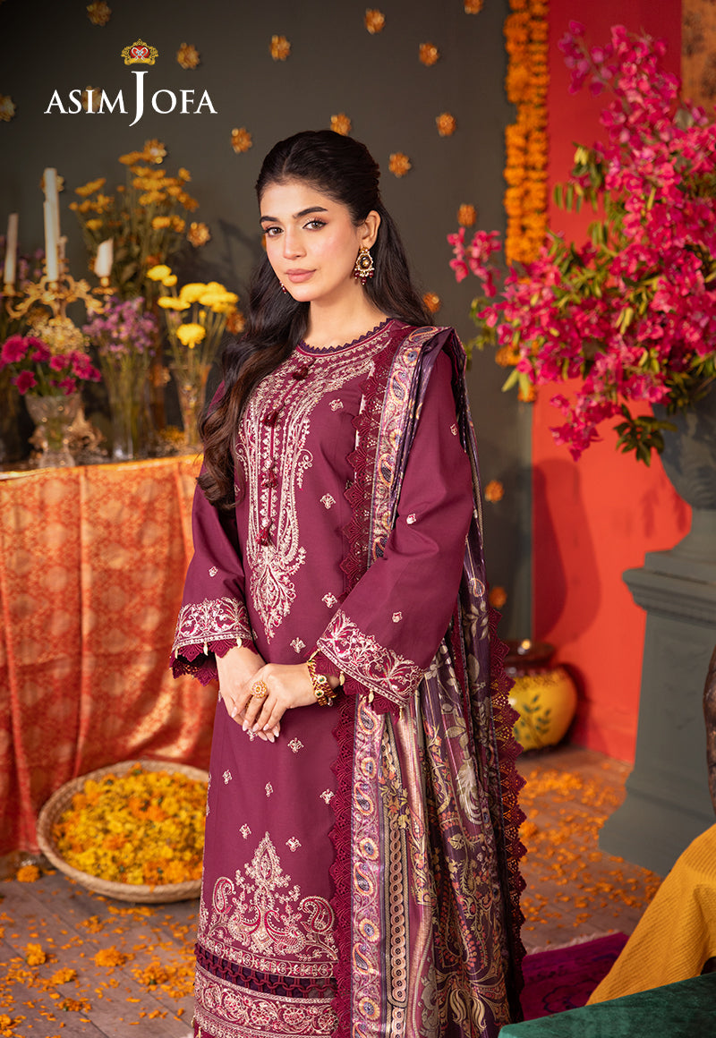 AJRA-08 EMBROIDERED LAWN 3 PCS
