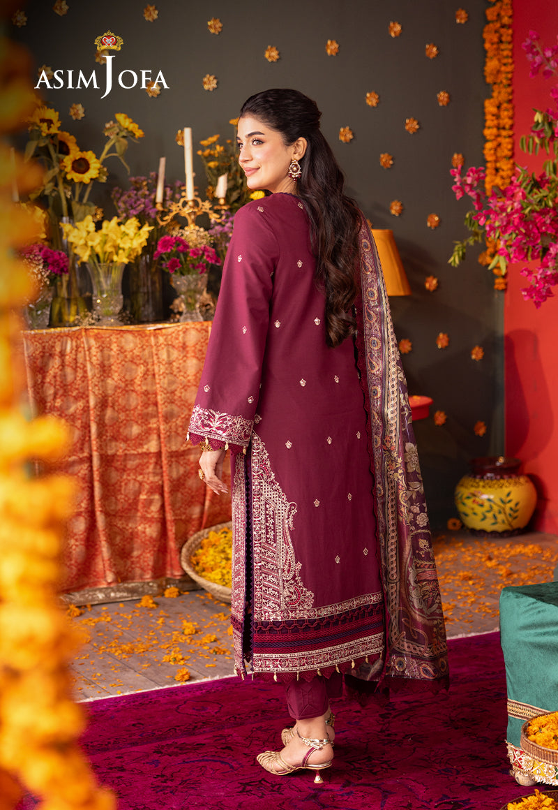 AJRA-08 EMBROIDERED LAWN 3 PCS