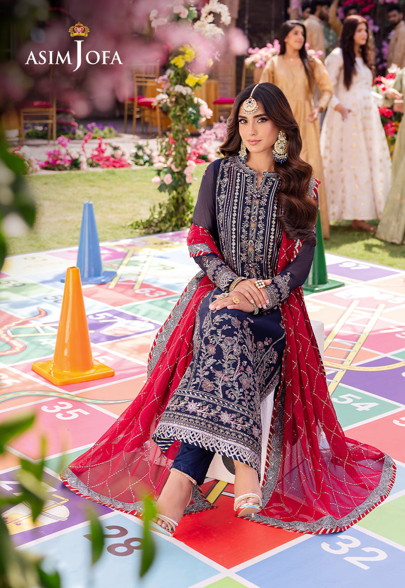 AJMJ-07 EMBROIDERED CHIFFON 3 PCS