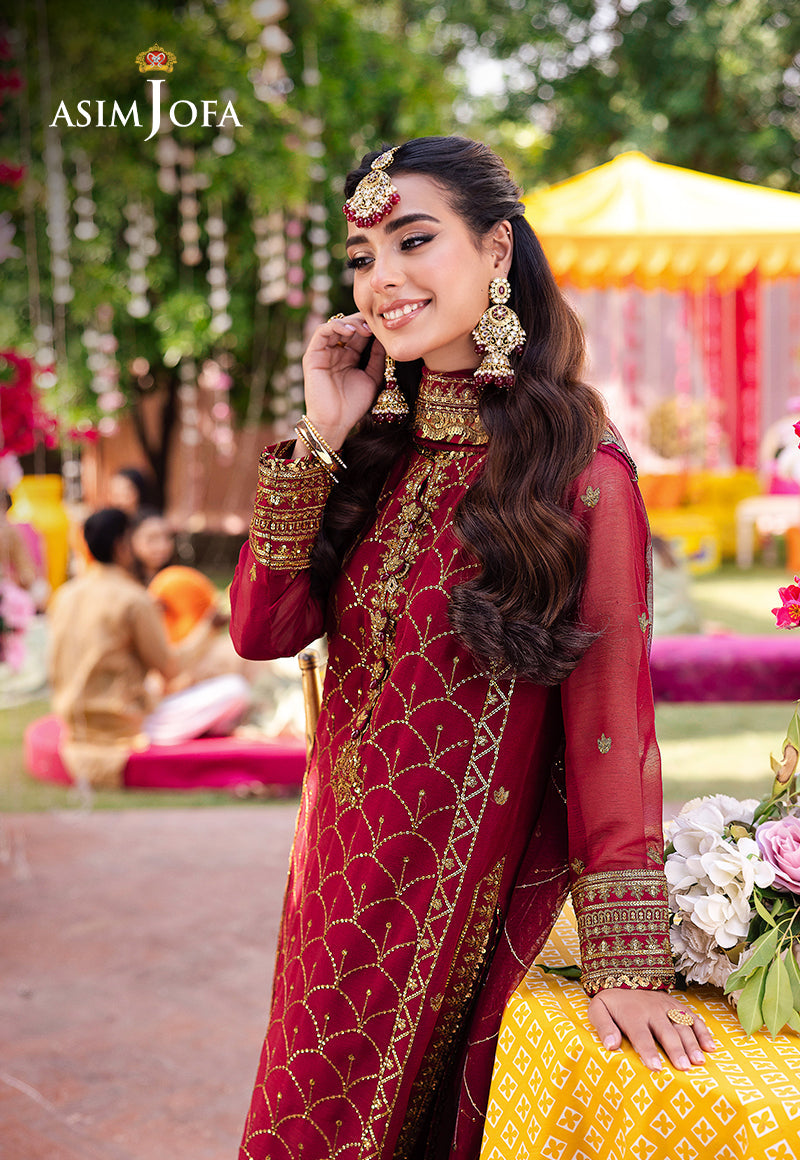 AJMJ-28 EMBROIDERED CHIFFON 3 PCS