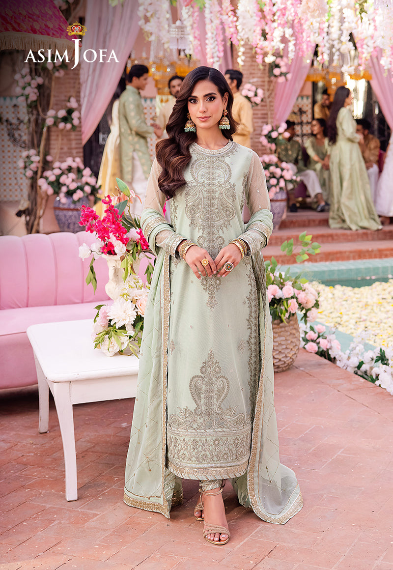 AJMJ-18 EMBROIDERED NET 3 PCS