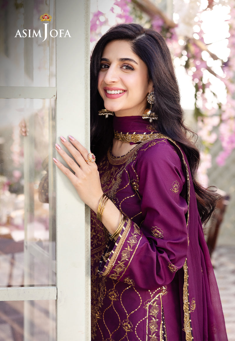 AJCFP-07 EMBROIDERED JUMBO SILK 3 PCS
