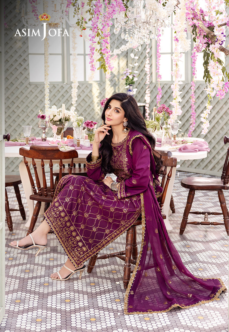 AJCFP-07 EMBROIDERED JUMBO SILK 3 PCS