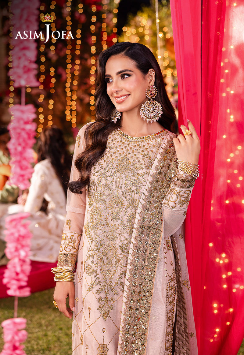 AJMJ-05 EMBROIDERED NET 3 PCS