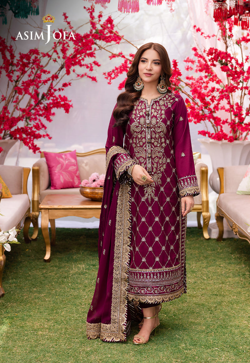 AJMJ-03 EMBROIDERED LAWN SILK  3 PCS