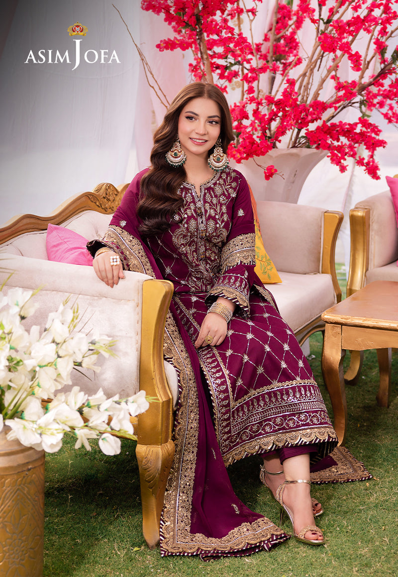 AJMJ-03 EMBROIDERED LAWN SILK  3 PCS