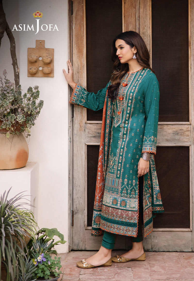 AJBU-19 PRINTED LAWN 3 PCS