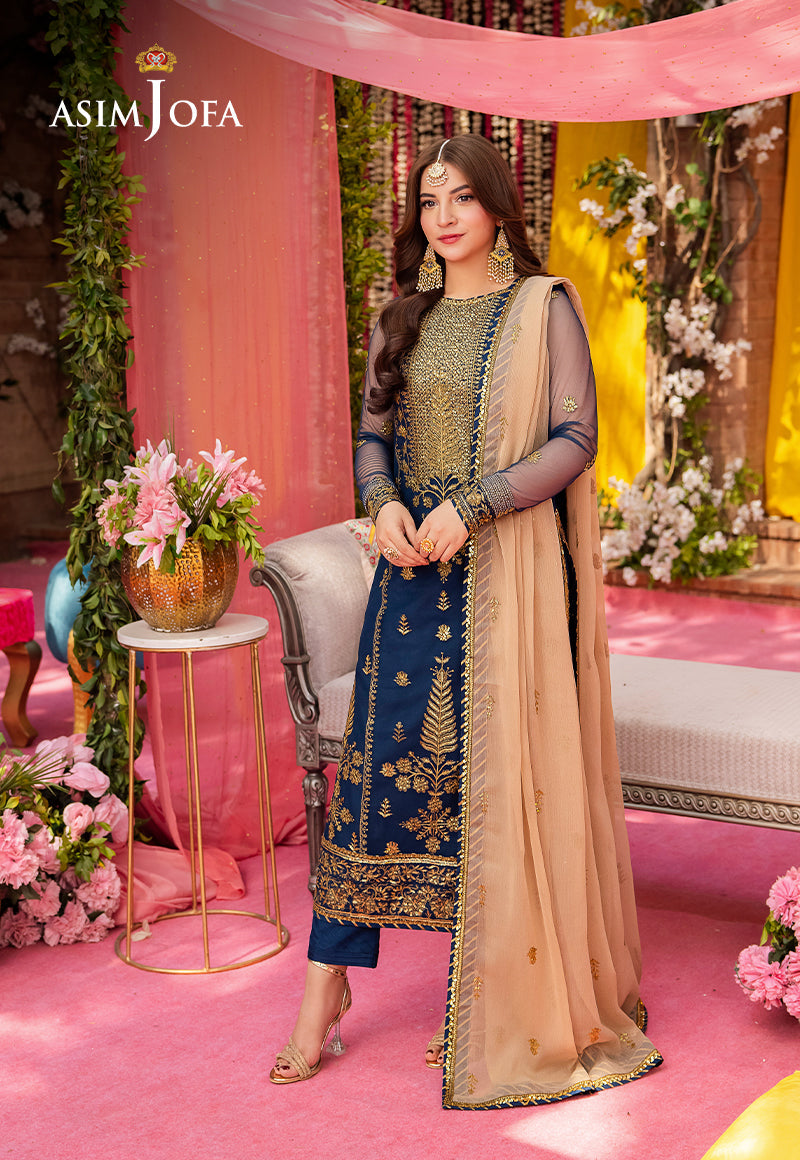 AJMJ-26 EMBROIDERED NET 3 PCS