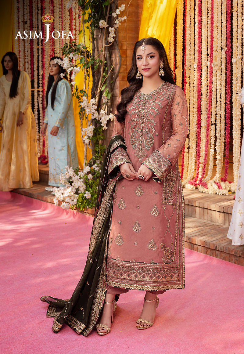 AJMJ-17 EMBROIDERED NET 3 PCS