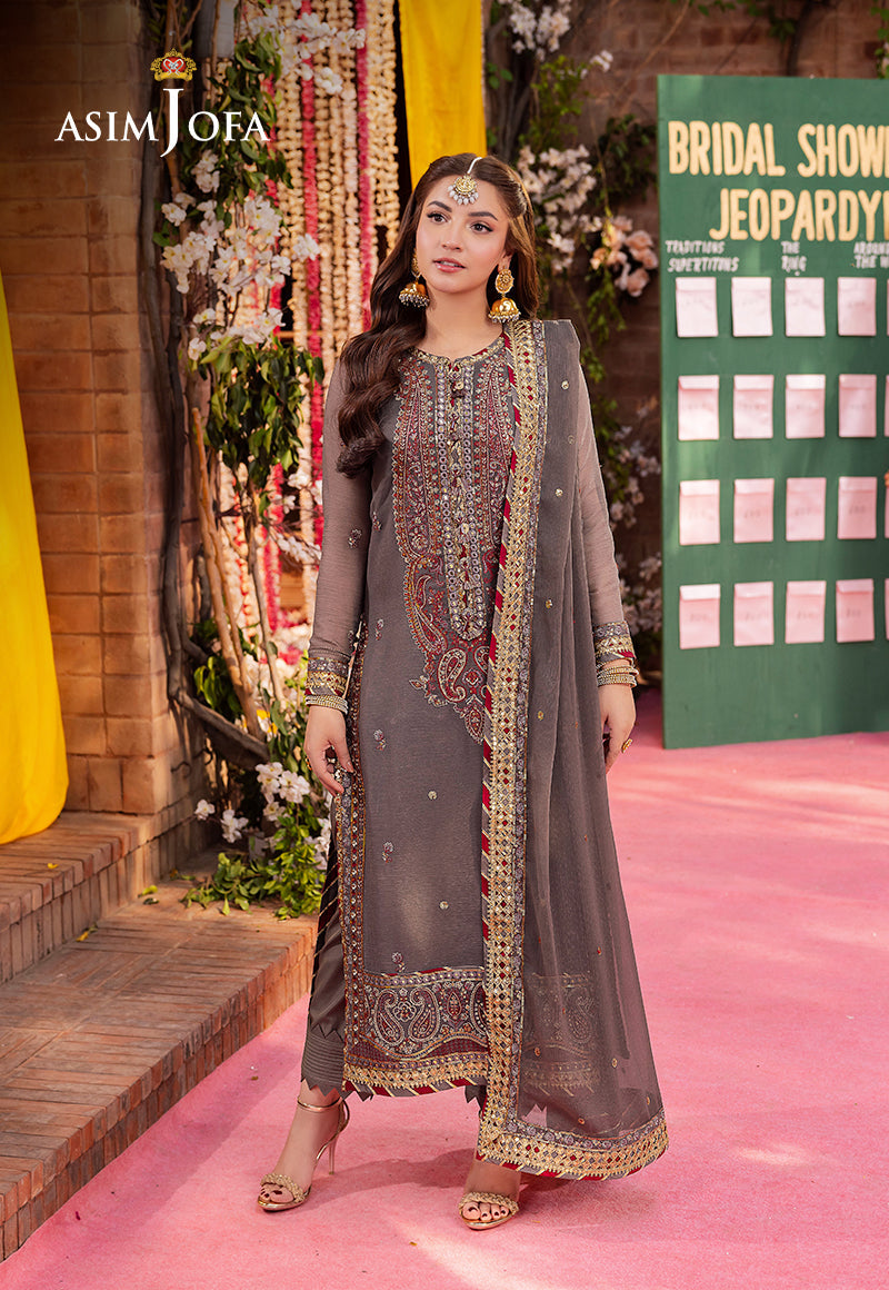 AJMJ-19 EMBROIDERED CHIFFON 3 PCS