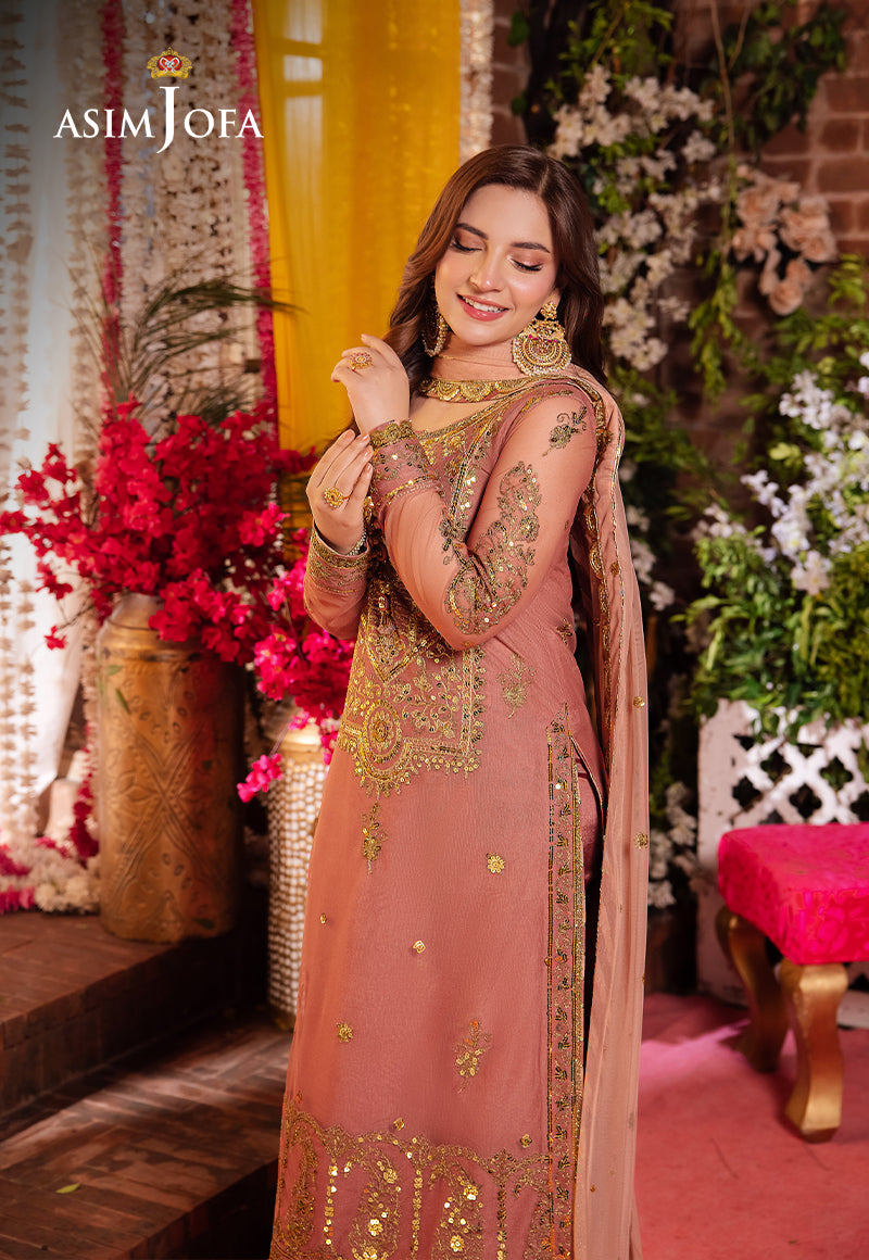 AJMJ-25 EMBROIDERED NET 3 PCS