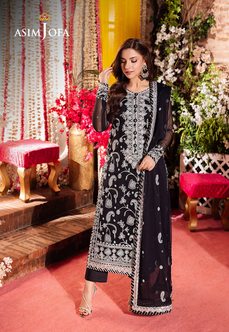 AJMJ-01 EMBROIDERED CHIFFON  3 PCS