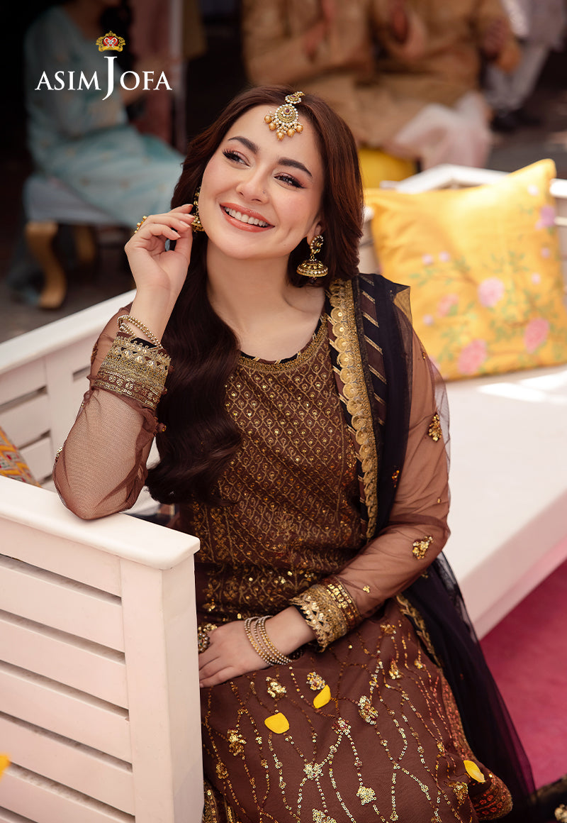 AJMJ-24 EMBROIDERED NET 3 PCS