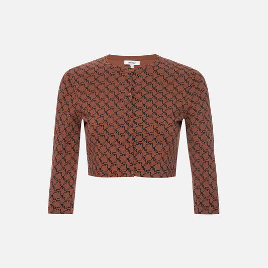 Miaou Frida Cardigan - Brown Monogram