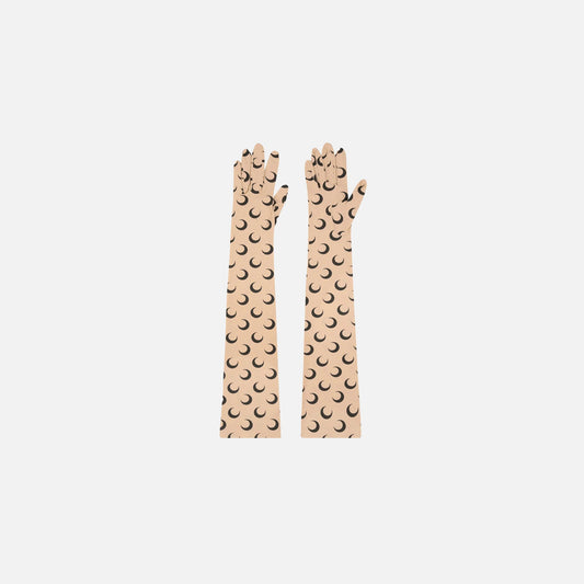 Marine Serre Moon Printed Jersey Wrist Length Gloves - Inverse
