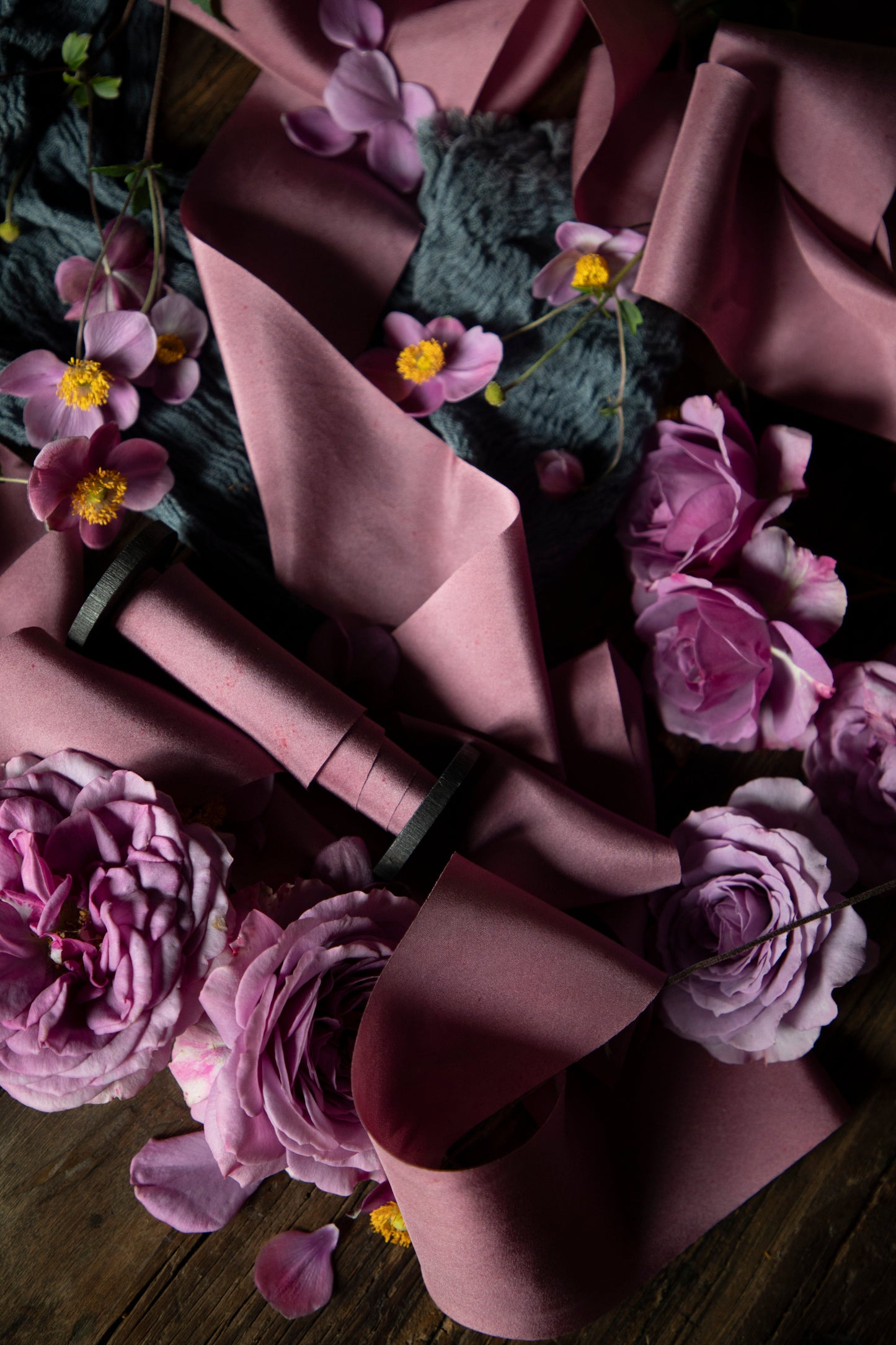 Misty Mauve Silk Ribbon