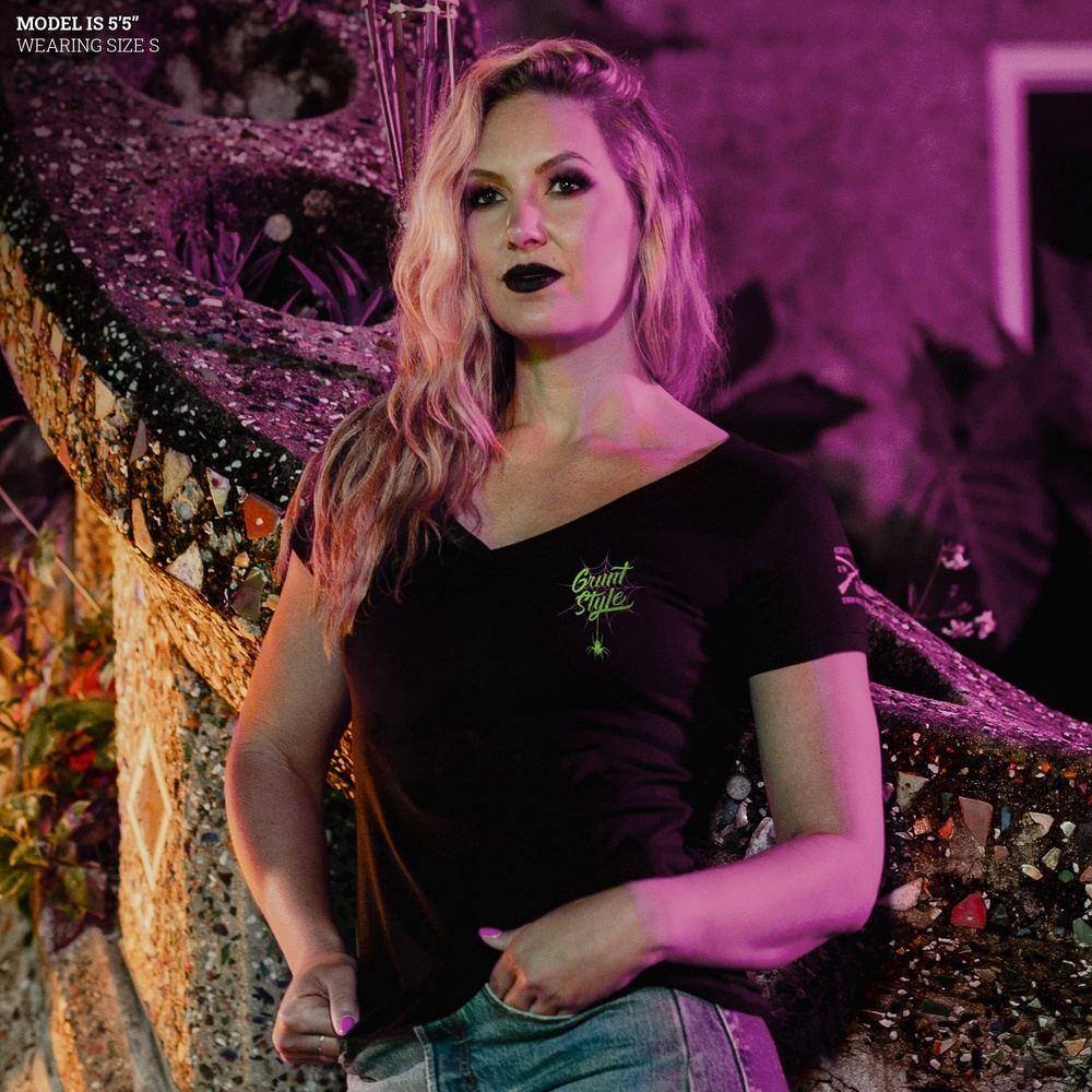 Women's Never Trust The Living V-Neck - Black