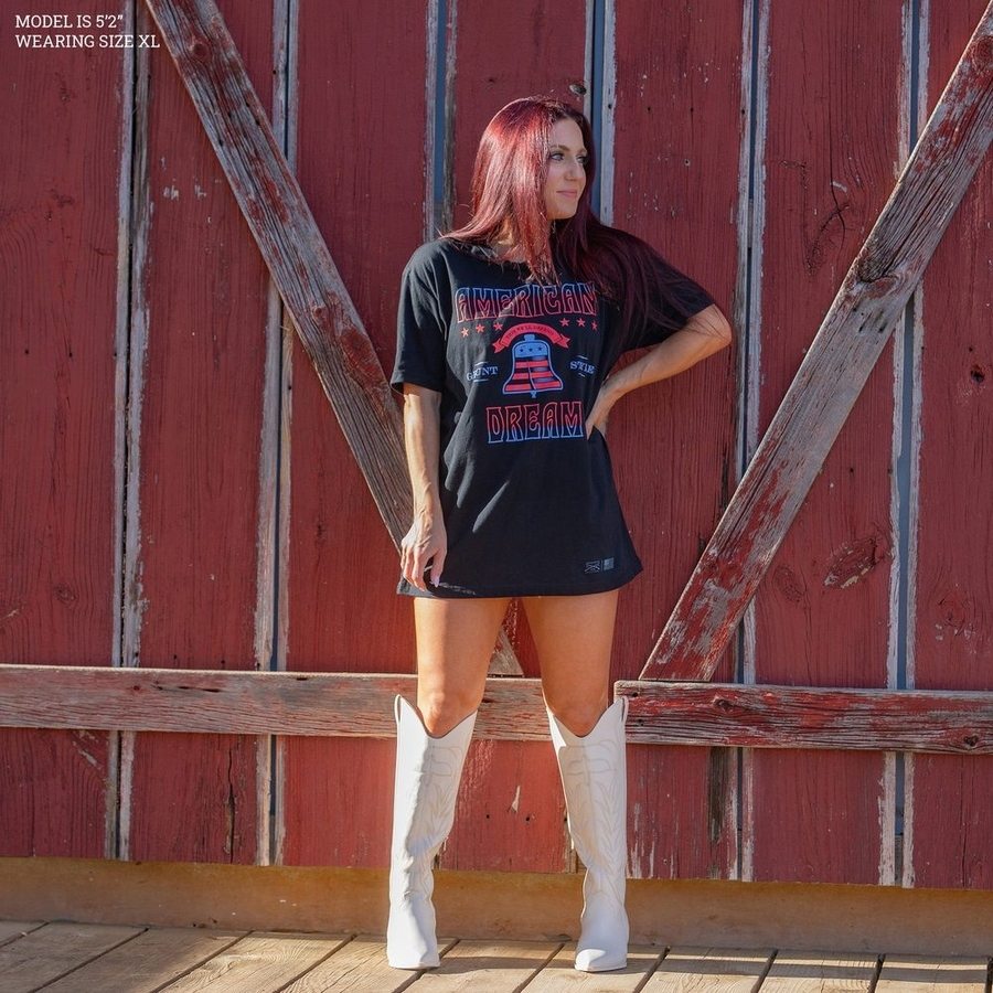 Women's American Dream Boyfriend Fit T-Shirt - Black
