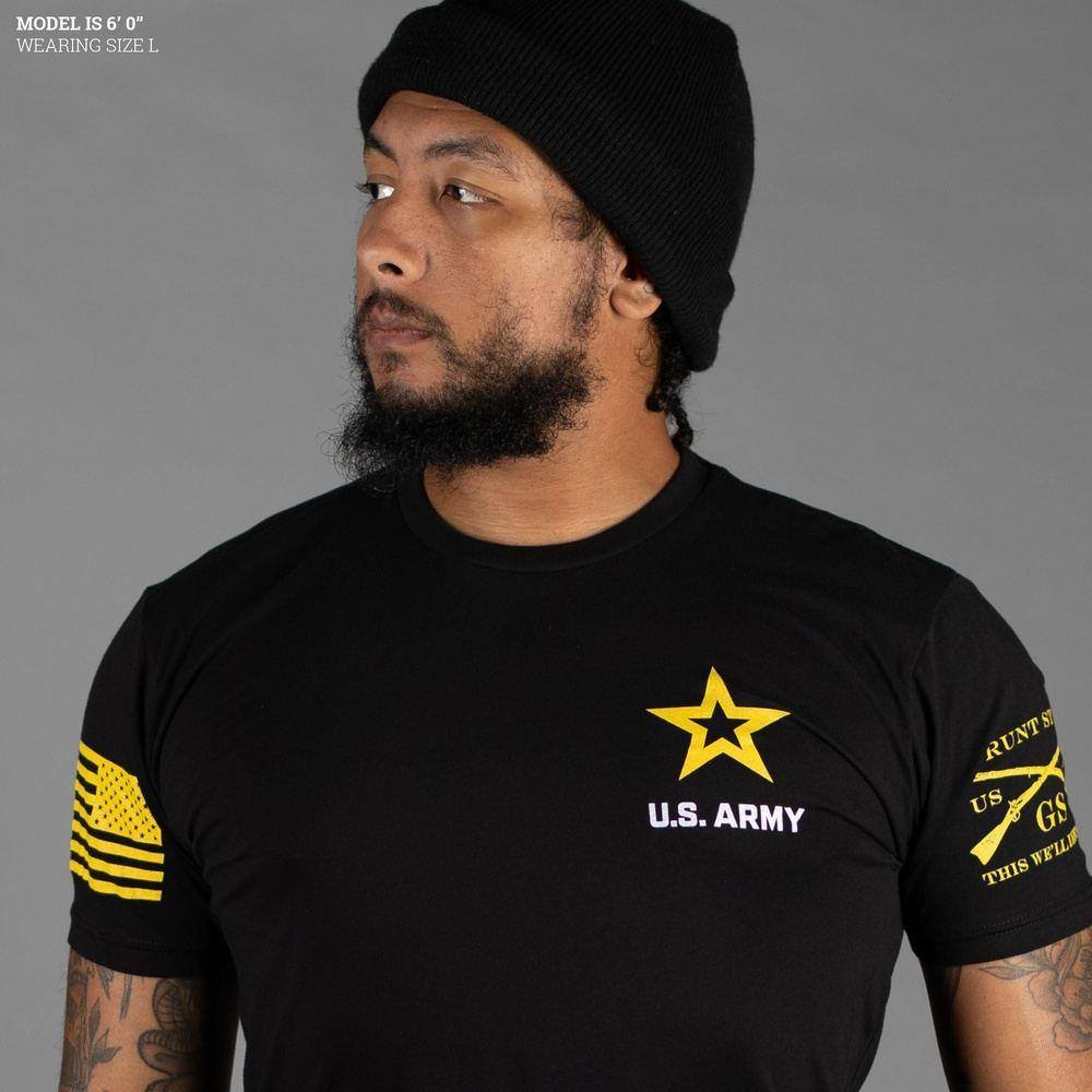 Army Basic Full Logo T-Shirt - Black